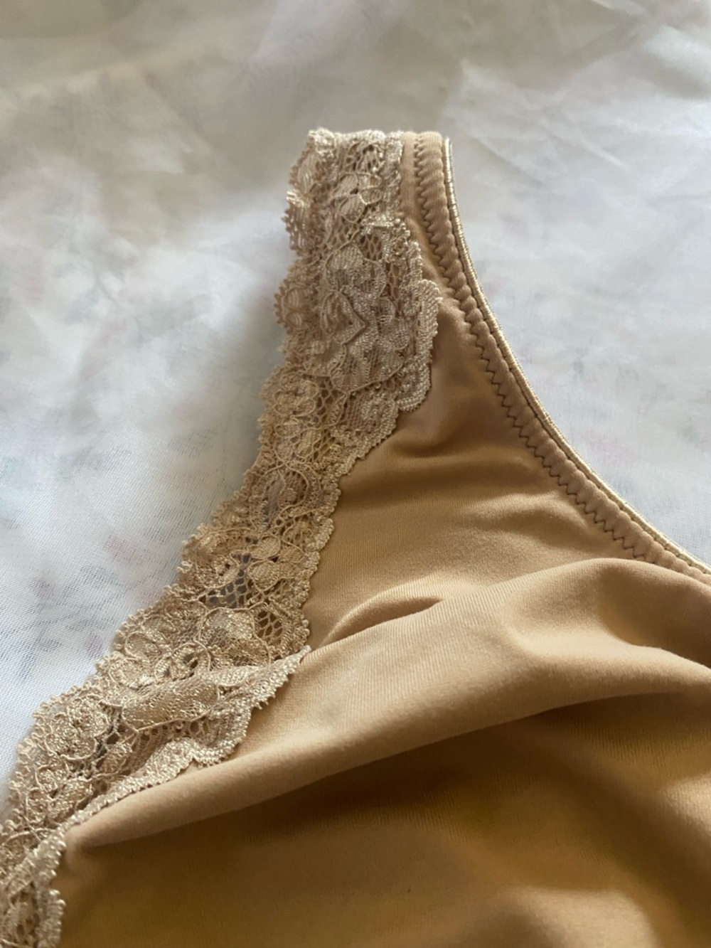 Soma Lace-Trim Wireless Bralette in Tan - Picture 5 of 12